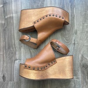 Matisse Platform Wooden Clogs - Size 8